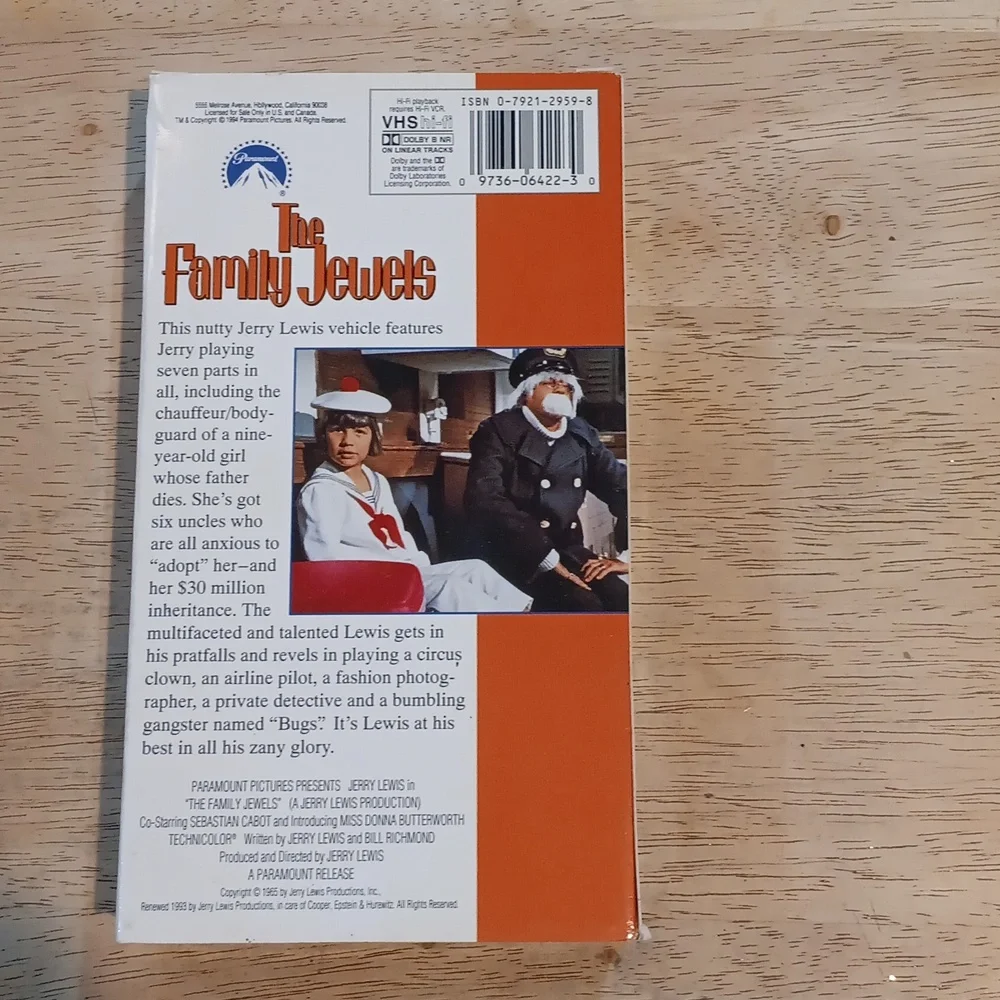2/$10 The Family Jewels VHS Tape